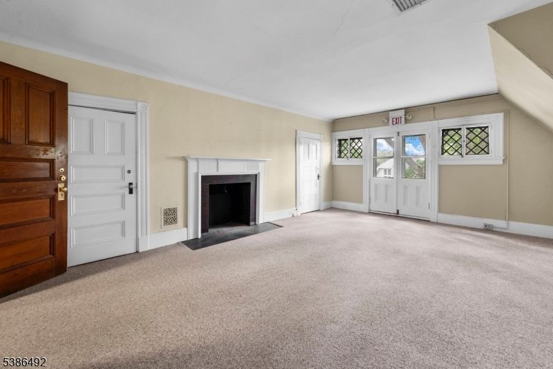 Empty room, Fireplace, Interior