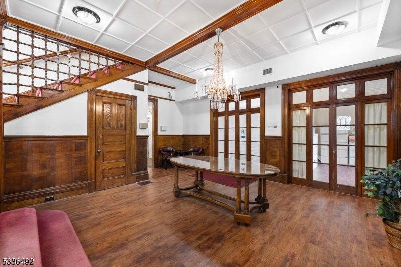 Chandelier, Interior, Wood Texture Flooring