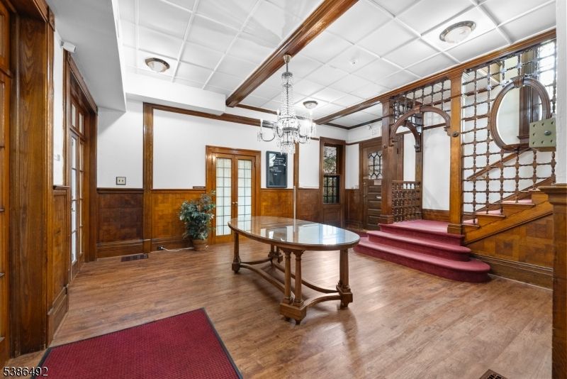 Chandelier, Interior, Wood Texture Flooring