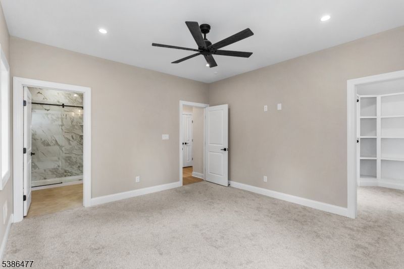 Bathroom, Empty room, Interior, Marble Walls, Recessed Lighting