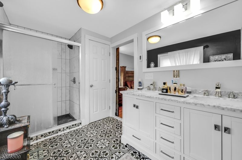 Bathroom, Dual Sink Vanities, Glass Shower, Interior