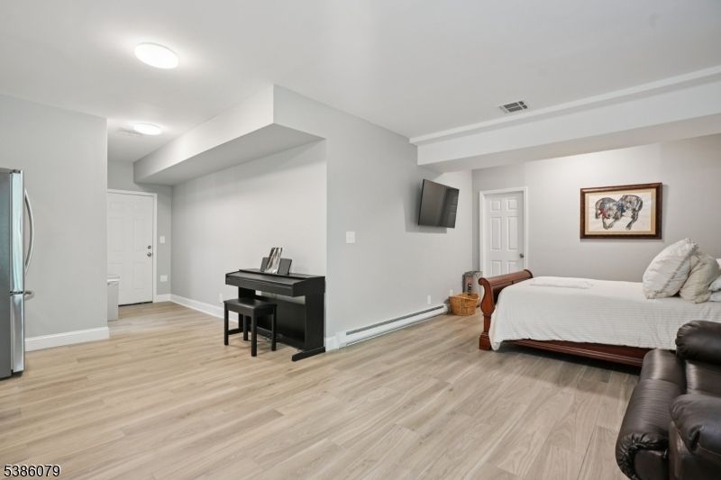 Bedroom, Interior, Piano, Wood Texture Flooring