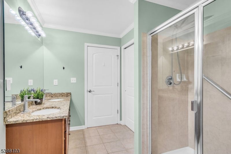 Bathroom, Dual Sink Vanities, Glass Shower, Interior