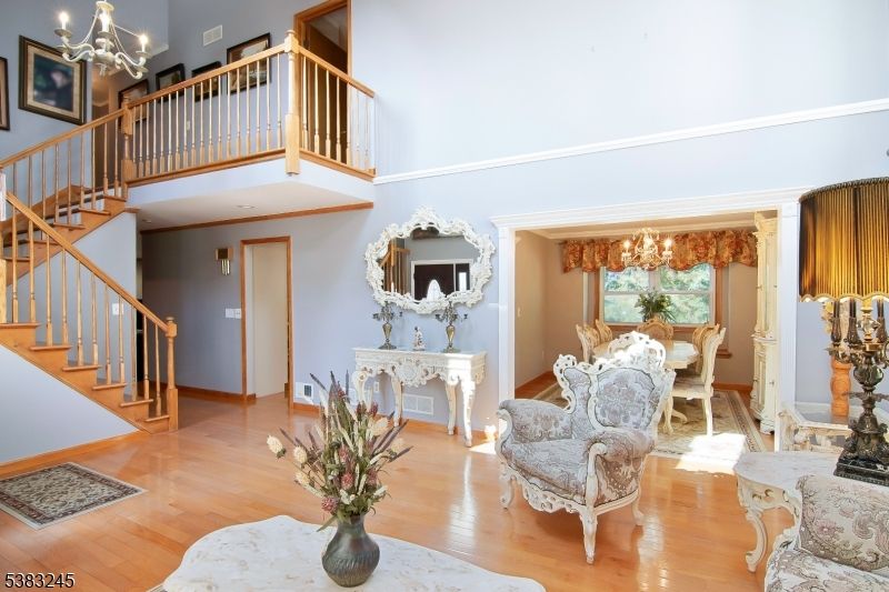 Chandelier, Dining room, Fireplace, Interior, Wood Texture Flooring