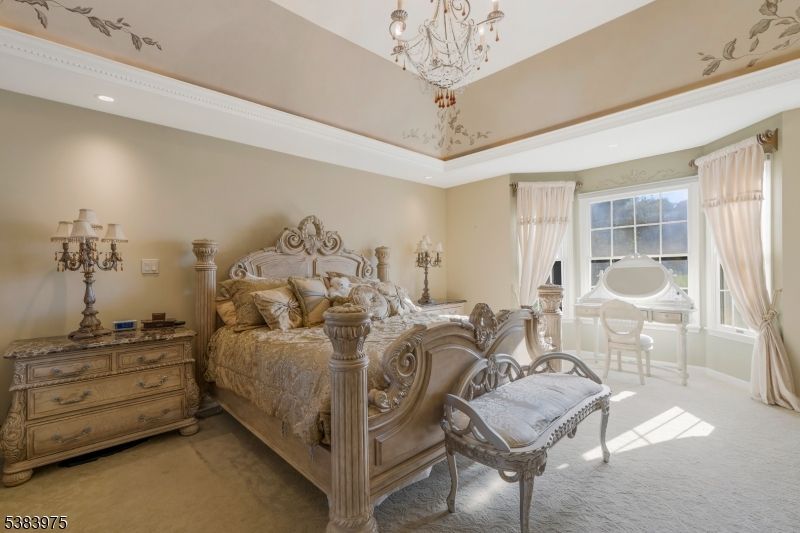 Bedroom, Chandelier, Interior, Recessed Lighting