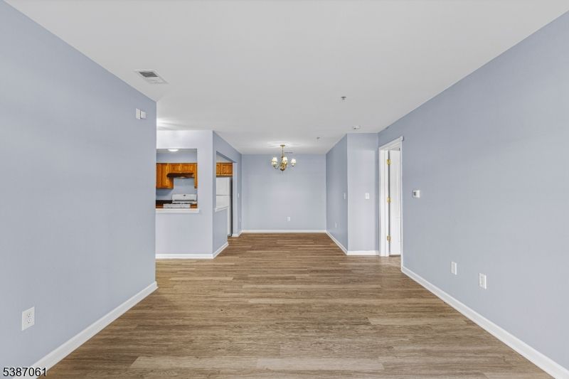 Chandelier, Empty room, Interior, Wood Texture Flooring