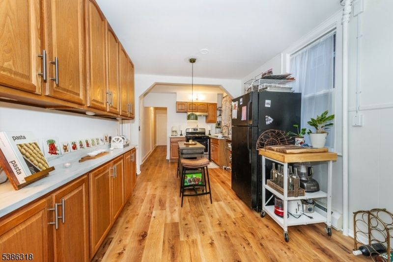 Interior, Kitchen, Pendant Lights, Wood Texture Flooring
