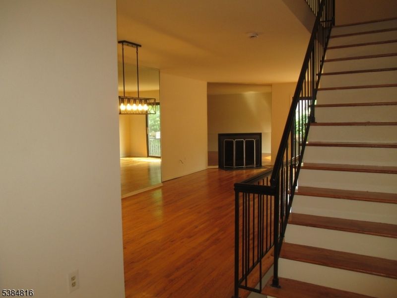 Fireplace, Interior, Pendant Lights, Wood Texture Flooring