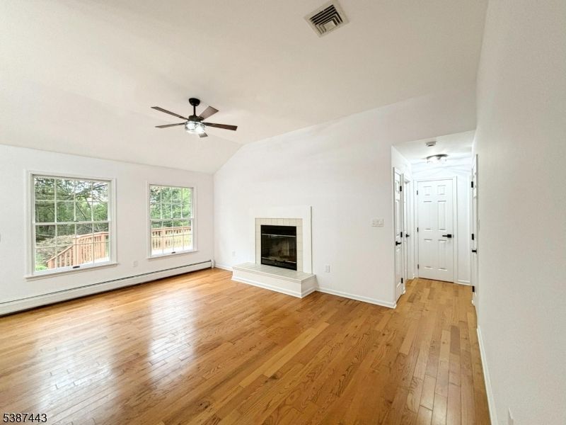 Empty room, Fireplace, Interior, Wood Texture Flooring