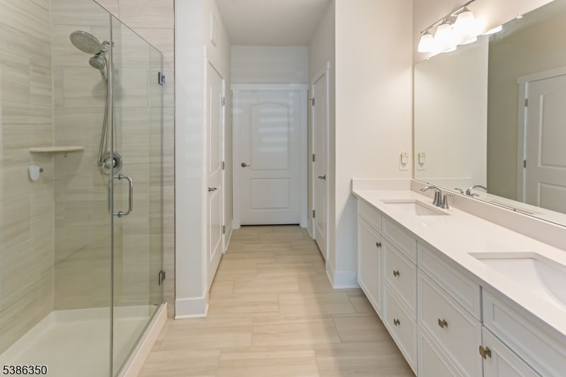 Bathroom, Dual Sink Vanities, Glass Shower, Interior