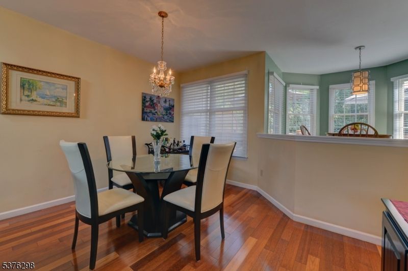 Chandelier, Dining room, Interior, Pendant Lights, Wood Texture Flooring