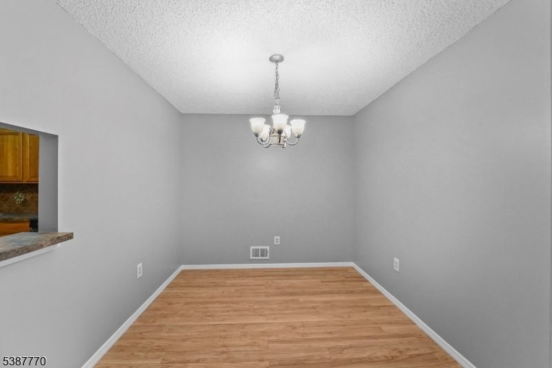 Chandelier, Empty room, Interior, Wood Texture Flooring