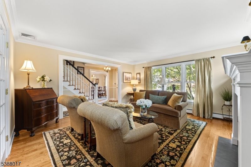 Chandelier, Fireplace, Interior, Living room, Wood Texture Flooring