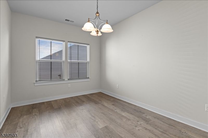 Empty room, Interior, Pendant Lights, Wood Texture Flooring