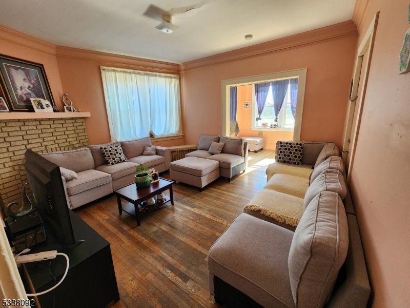 Fireplace, Interior, Living room, Stone Walls, Wood Texture Flooring