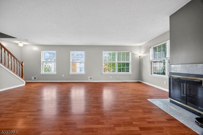 Empty room, Fireplace, Interior, Wood Texture Flooring