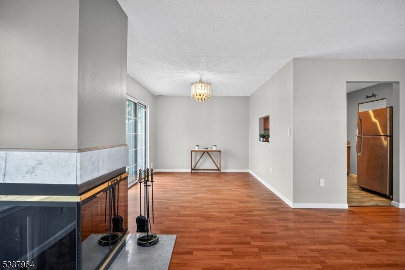 Chandelier, Empty room, Interior, Wood Texture Flooring