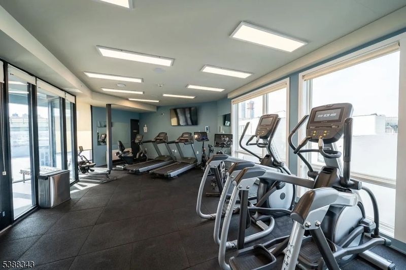 Fitness Equipment, Gym, Interior, Recessed Lighting