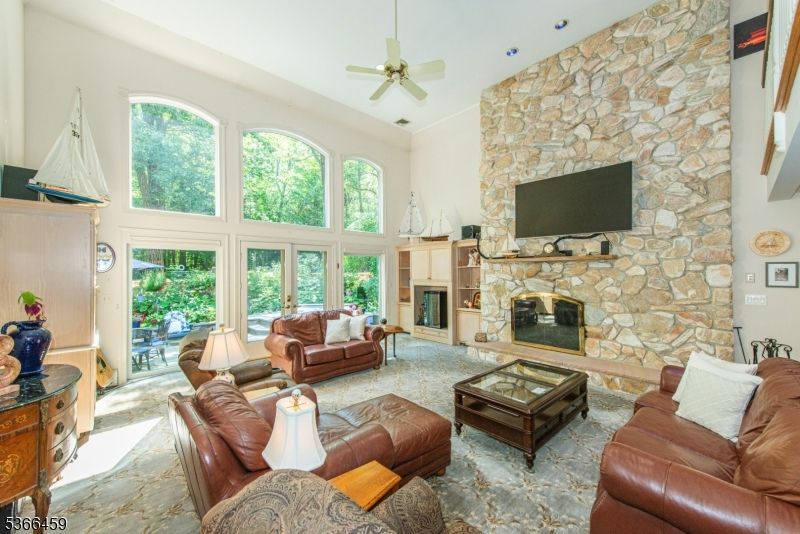 Fireplace, Interior, Living room, Stone Walls