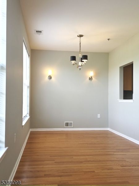 Chandelier, Empty room, Interior, Wood Texture Flooring