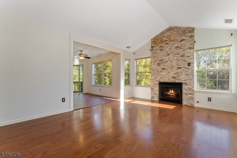 Empty room, Fireplace, Interior, Wood Texture Flooring