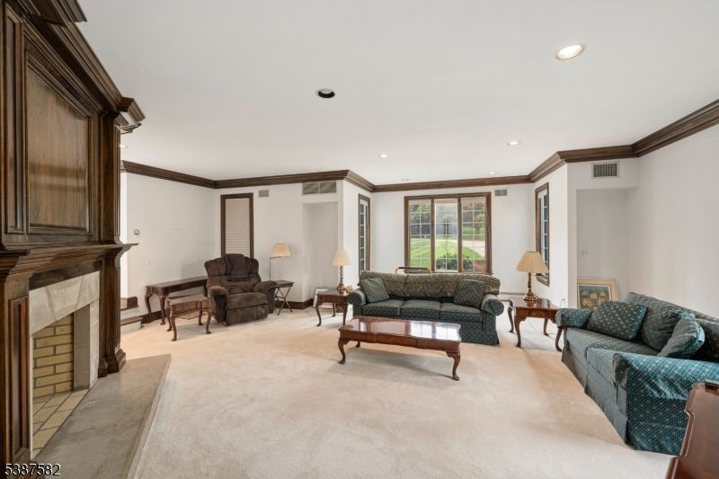 Fireplace, Interior, Living room, Recessed Lighting