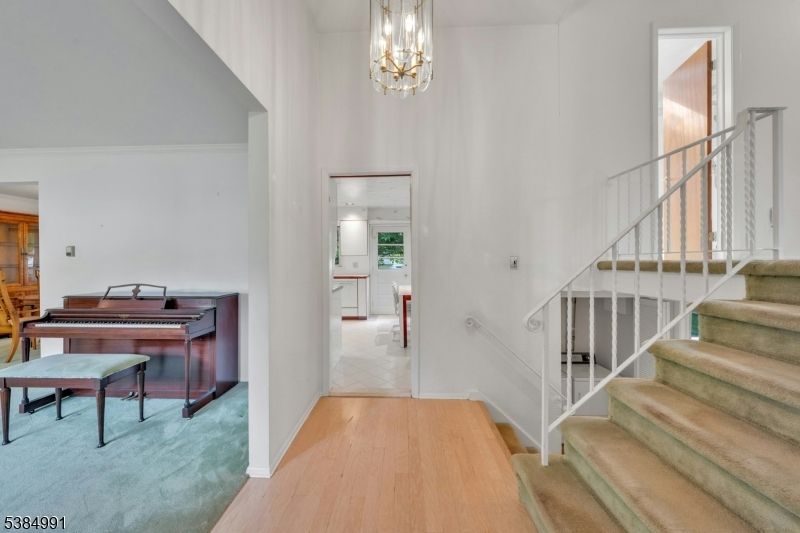 Chandelier, Interior, Pendant Lights, Piano, Wood Texture Flooring