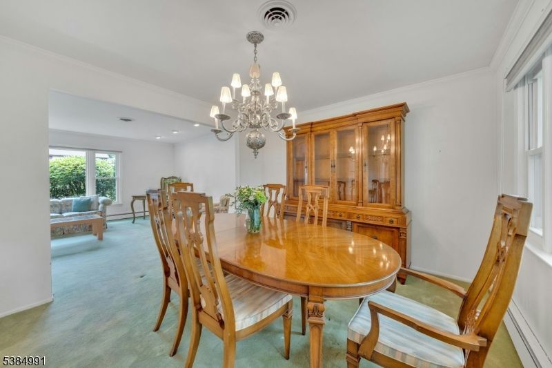Chandelier, Dining room, Interior, Recessed Lighting