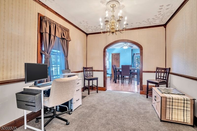 Chandelier, Home Office, Interior