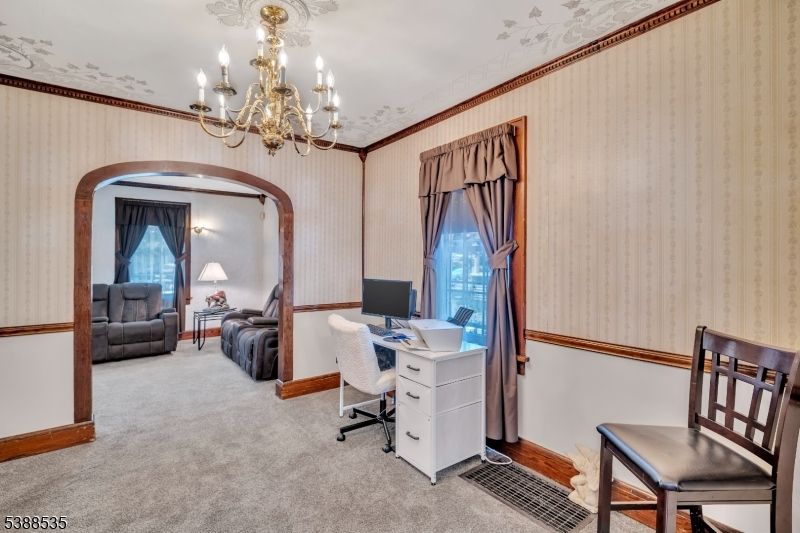 Chandelier, Home Office, Interior