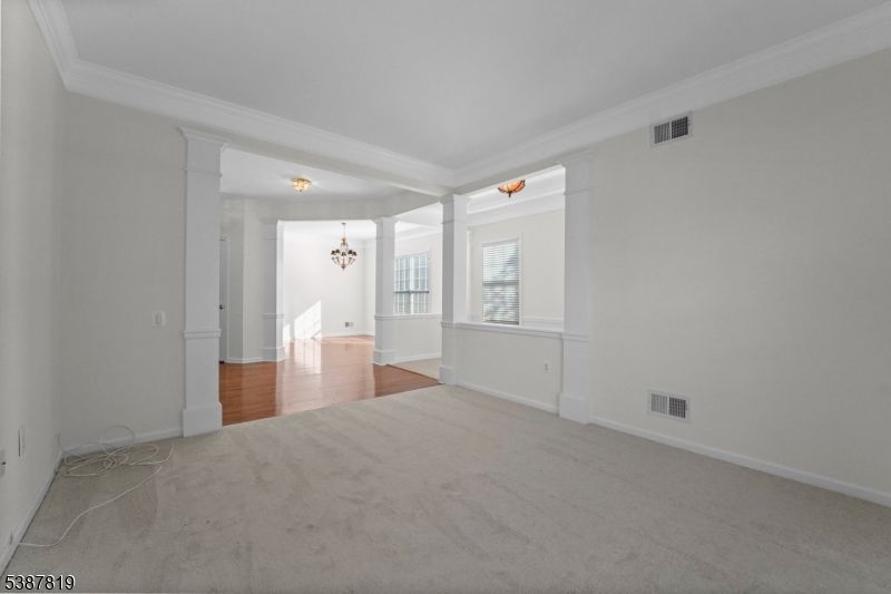 Chandelier, Empty room, Interior, Wood Texture Flooring