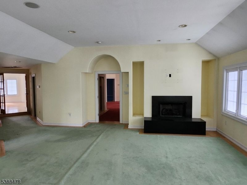 Empty room, Fireplace, Interior, Recessed Lighting