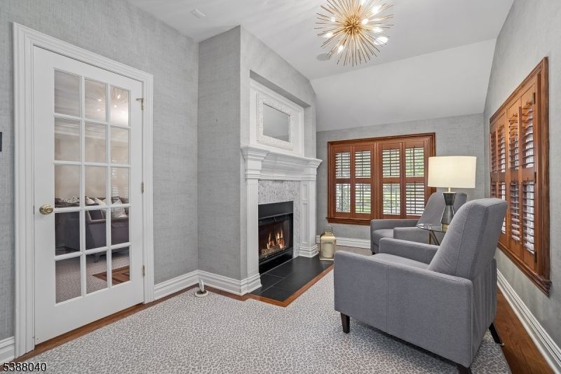 Fireplace, Interior, Living room, Pendant Lights
