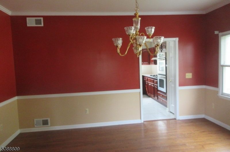 Chandelier, Empty room, Interior, Kitchen, Wood Texture Flooring