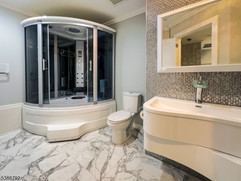 Bathroom, Glass Shower, Interior, Marble