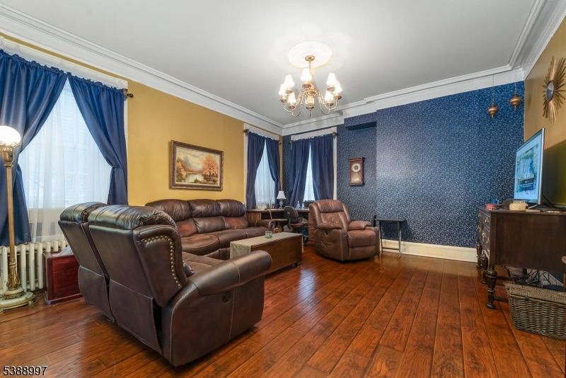 Chandelier, Interior, Living room, Wood Texture Flooring