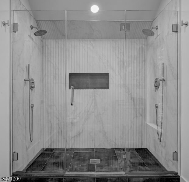 Bathroom, Glass Shower, Interior, Marble Walls