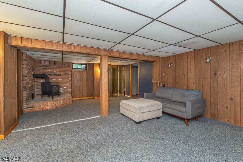 Empty room, Fireplace, Interior, Stone Walls, Wooden Walls