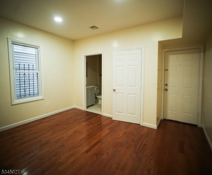 Bathroom, Empty room, Interior, Recessed Lighting, Wood Texture Flooring