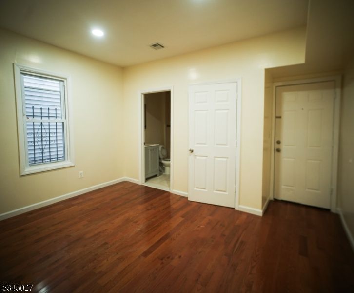 Bathroom, Empty room, Interior, Recessed Lighting, Wood Texture Flooring