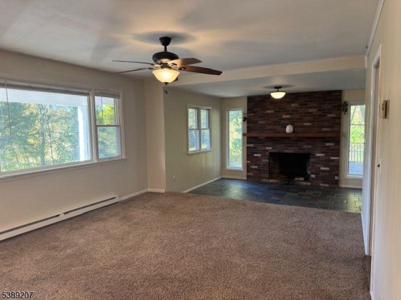 Empty room, Fireplace, Interior, Stone Walls