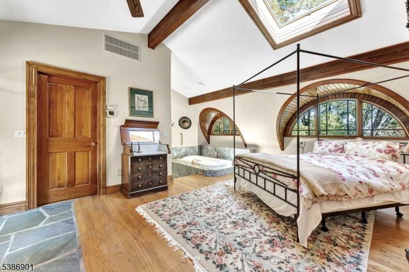 Bedroom, Interior, Wooden Beams, Wood Texture Flooring