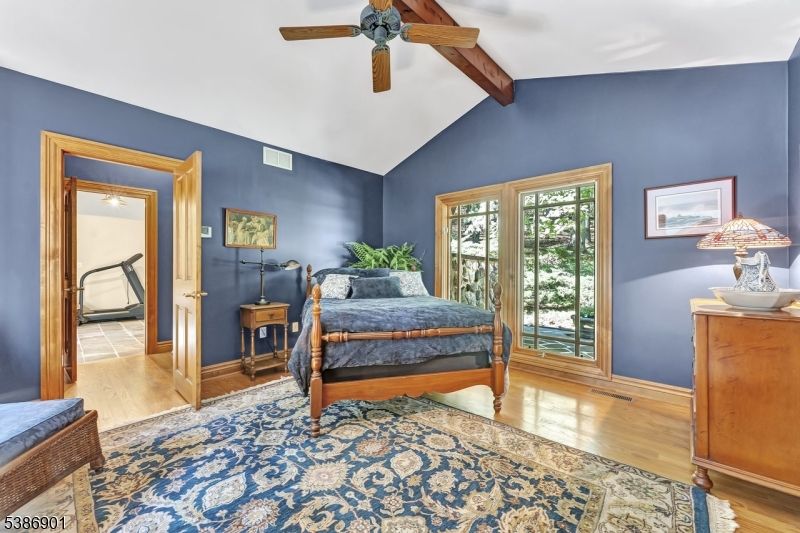 Bedroom, Interior, Wooden Beams, Wood Texture Flooring