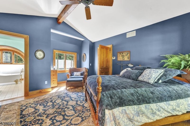Bedroom, Interior, Wooden Beams, Wood Texture Flooring
