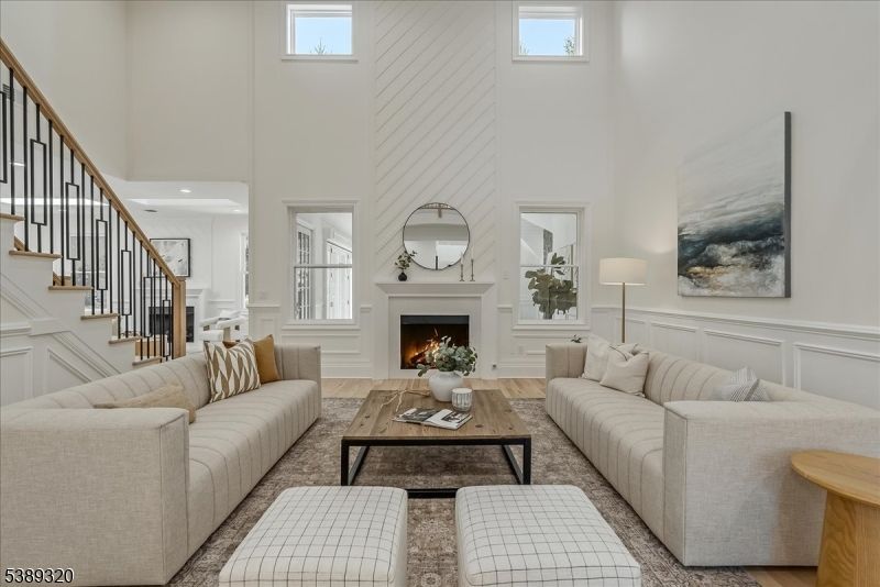 Fireplace, Interior, Living room, Recessed Lighting