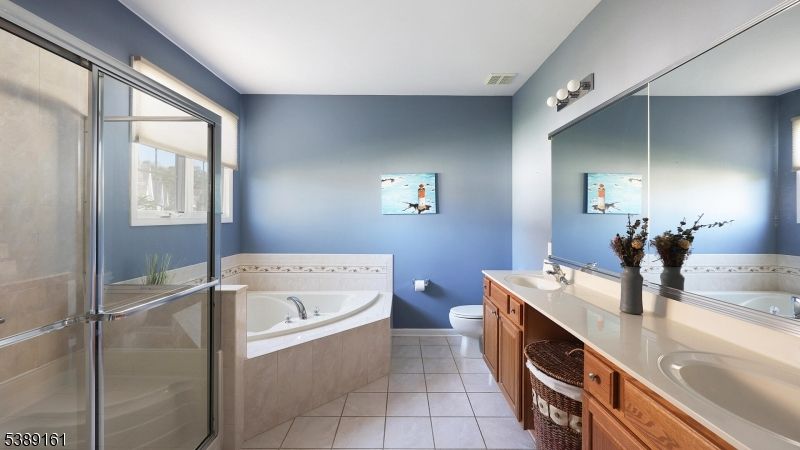 Bathroom, Dual Sink Vanities, Glass Shower, Interior