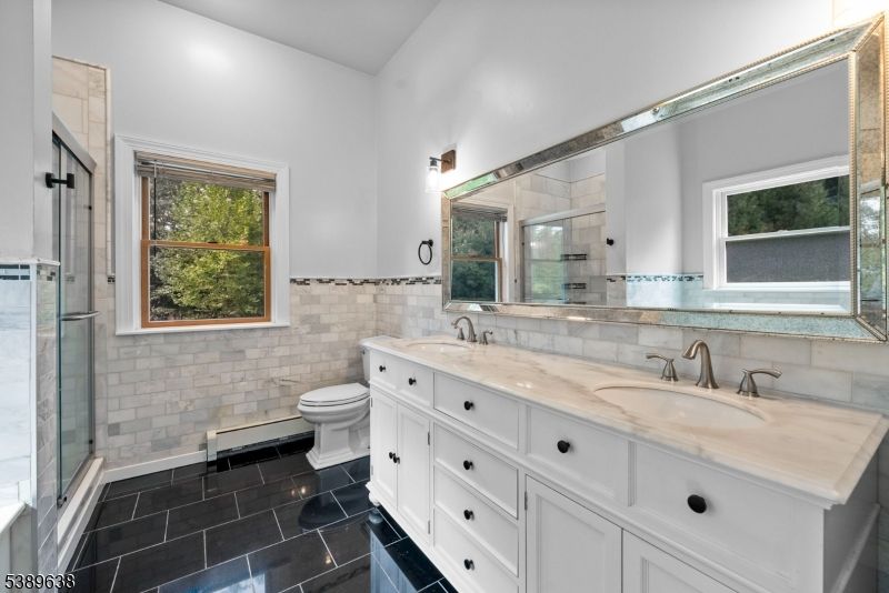 Bathroom, Dual Sink Vanities, Glass Shower, Interior