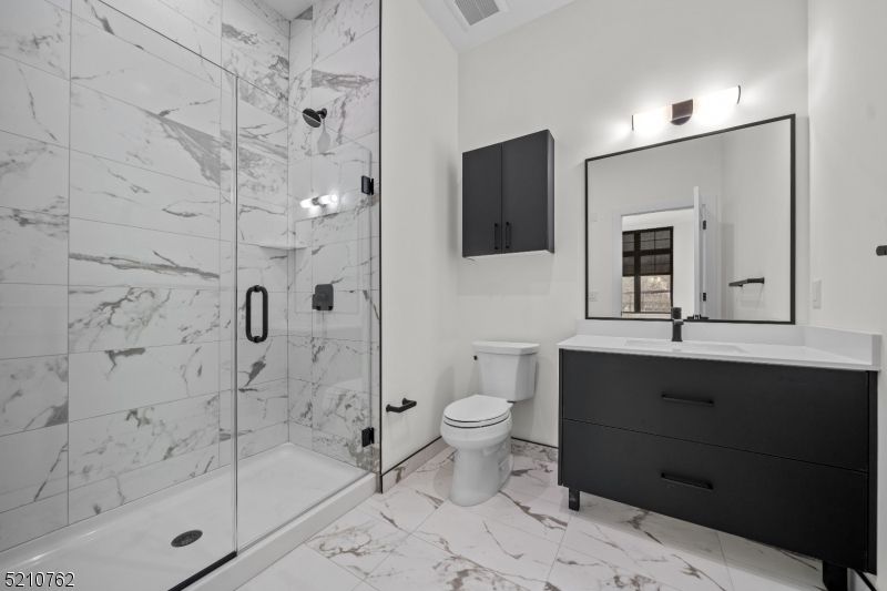 Bathroom, Glass Shower, Interior, Marble, Marble Walls