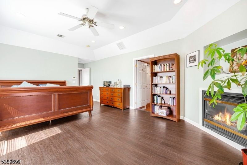 Fireplace, Interior, Recessed Lighting, Wood Texture Flooring