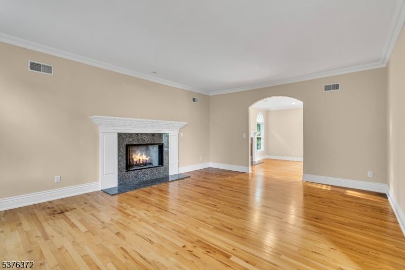 Empty room, Fireplace, Interior, Wood Texture Flooring